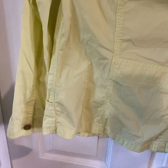 Chico’s Light Jacket Women’s Size 0 Yellow Zipper Pockets Long Sleeve - Picture 10 of 14